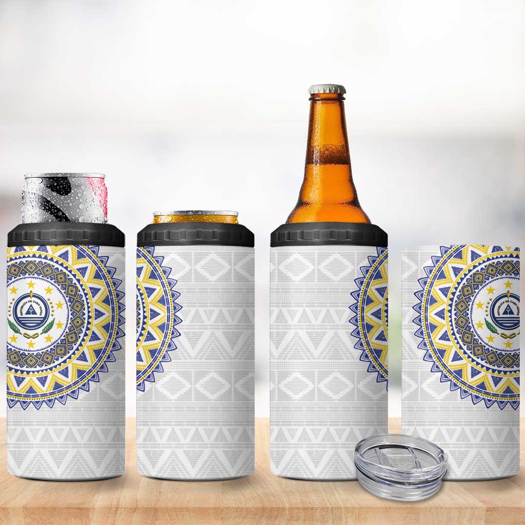 Cape Verde African Tribal Pattern 4 in 1 Can Cooler Tumbler Chest Arm Tattoo LT15