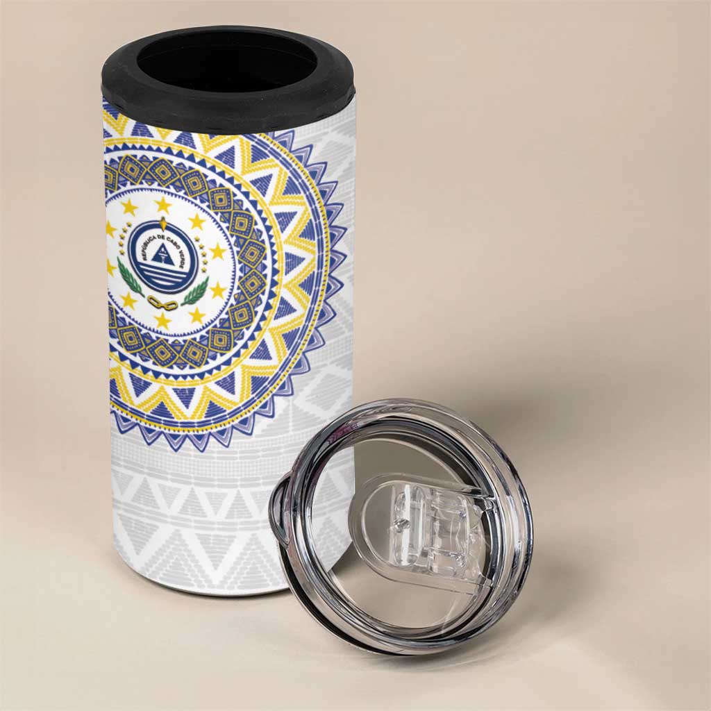 Cape Verde African Tribal Pattern 4 in 1 Can Cooler Tumbler Chest Arm Tattoo LT15