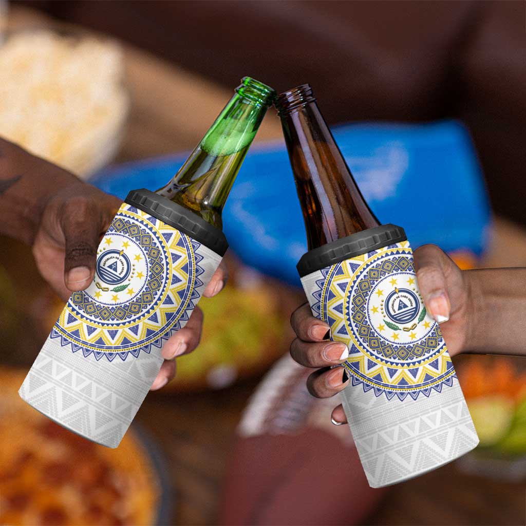 Cape Verde African Tribal Pattern 4 in 1 Can Cooler Tumbler Chest Arm Tattoo LT15