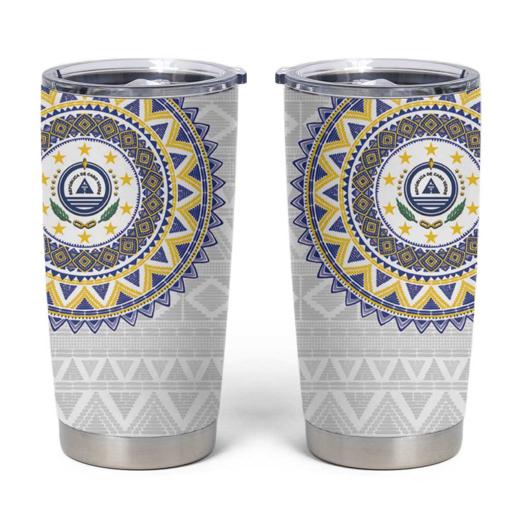 Cape Verde African Tribal Pattern Tumbler Cup Chest Arm Tattoo LT15