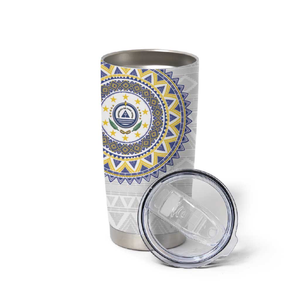 Cape Verde African Tribal Pattern Tumbler Cup Chest Arm Tattoo LT15