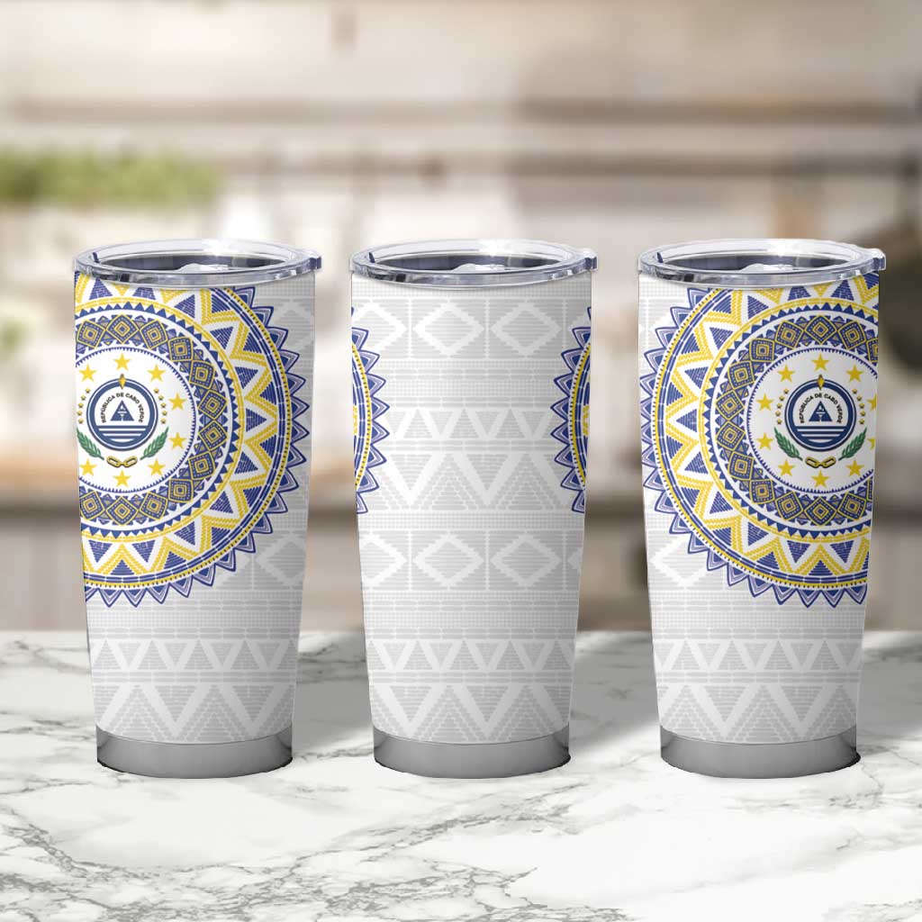 Cape Verde African Tribal Pattern Tumbler Cup Chest Arm Tattoo LT15