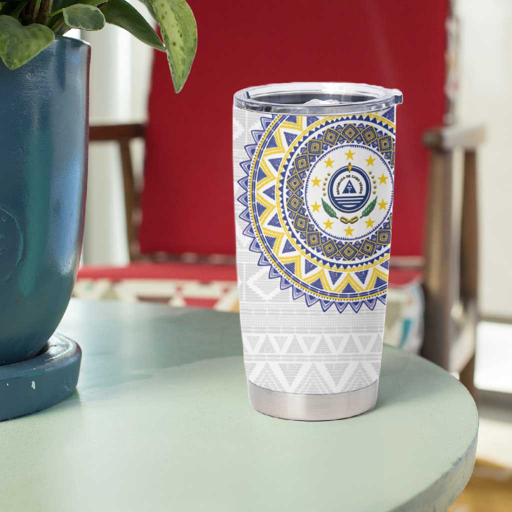 Cape Verde African Tribal Pattern Tumbler Cup Chest Arm Tattoo LT15