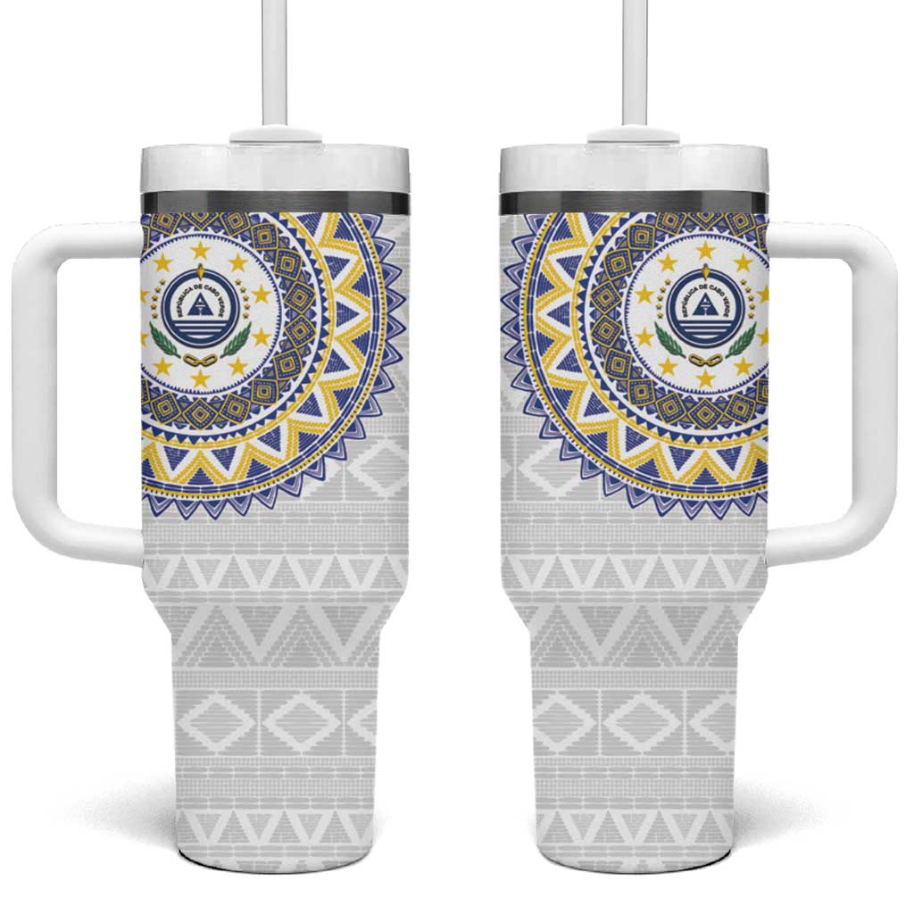 Cape Verde African Tribal Pattern Tumbler With Handle Chest Arm Tattoo LT15
