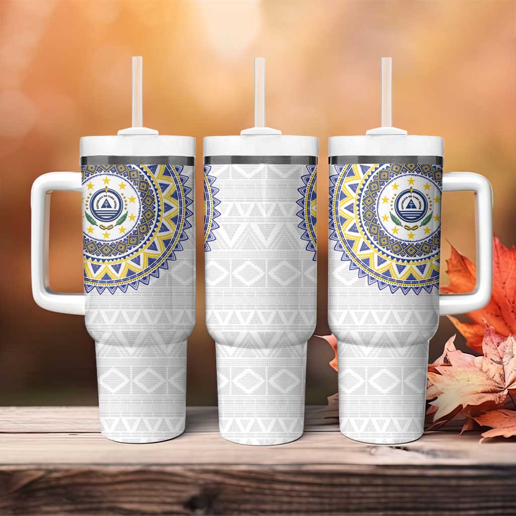 Cape Verde African Tribal Pattern Tumbler With Handle Chest Arm Tattoo LT15