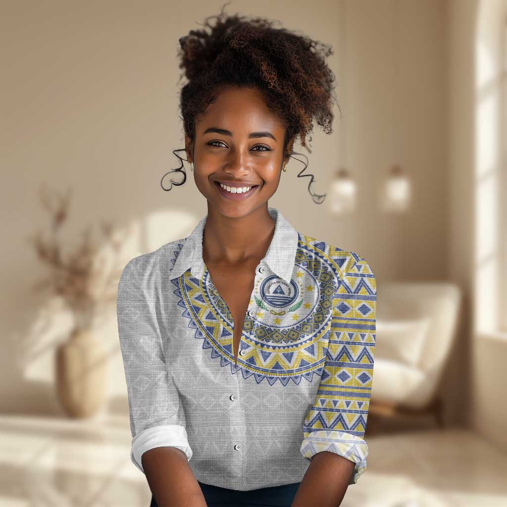 Cape Verde African Tribal Pattern Women Casual Shirt Chest Arm Tattoo LT15