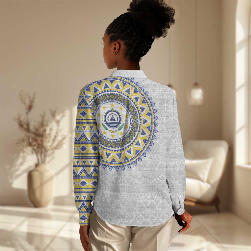 Cape Verde African Tribal Pattern Women Casual Shirt Chest Arm Tattoo LT15