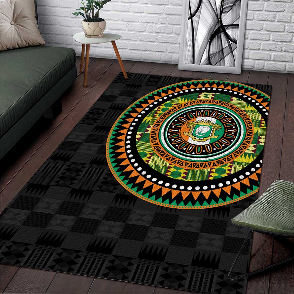 Ivory Coast African Tribal Pattern Area Rug Chest Arm Tattoo LT15