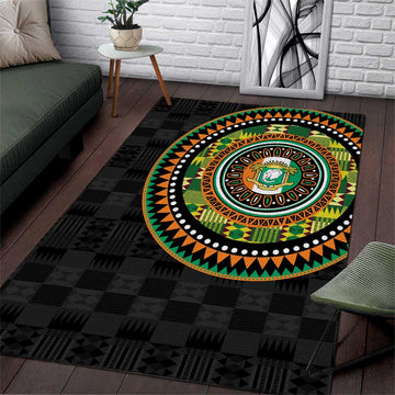 Ivory Coast African Tribal Pattern Area Rug Chest Arm Tattoo LT15