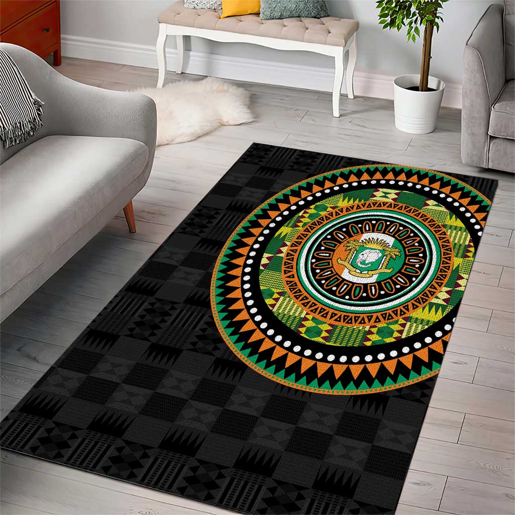 Ivory Coast African Tribal Pattern Area Rug Chest Arm Tattoo LT15