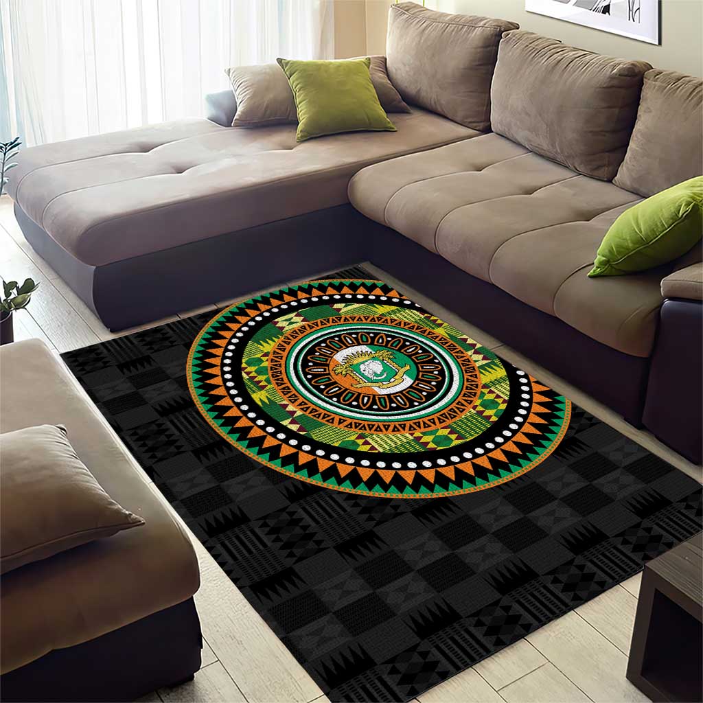 Ivory Coast African Tribal Pattern Area Rug Chest Arm Tattoo LT15