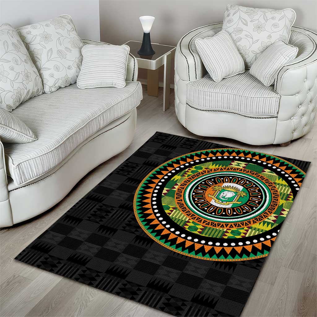 Ivory Coast African Tribal Pattern Area Rug Chest Arm Tattoo LT15