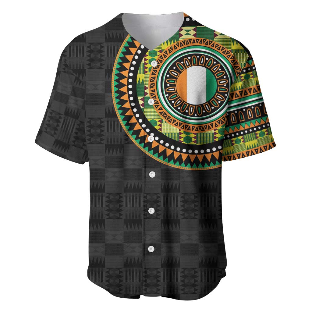 Ivory Coast African Tribal Pattern Baseball Jersey Chest Arm Tattoo LT15