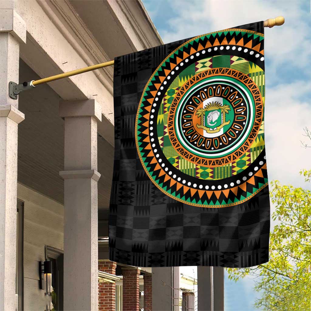 Ivory Coast African Tribal Pattern Garden Flag Chest Arm Tattoo LT15