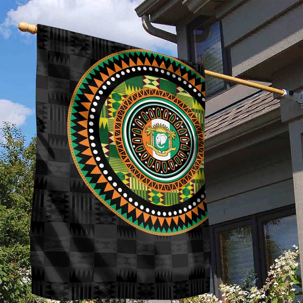 Ivory Coast African Tribal Pattern Garden Flag Chest Arm Tattoo LT15