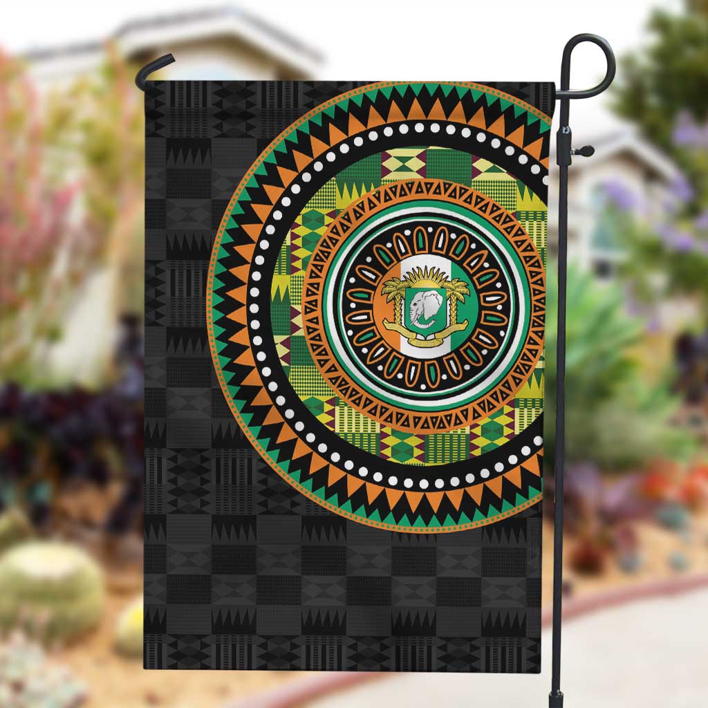 Ivory Coast African Tribal Pattern Garden Flag Chest Arm Tattoo LT15
