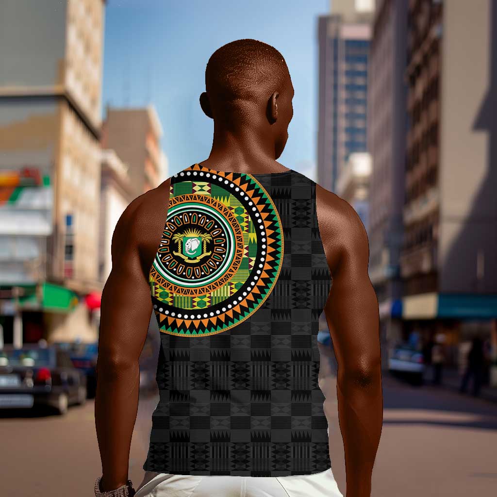 Ivory Coast African Tribal Pattern Men Tank Top Chest Arm Tattoo LT15