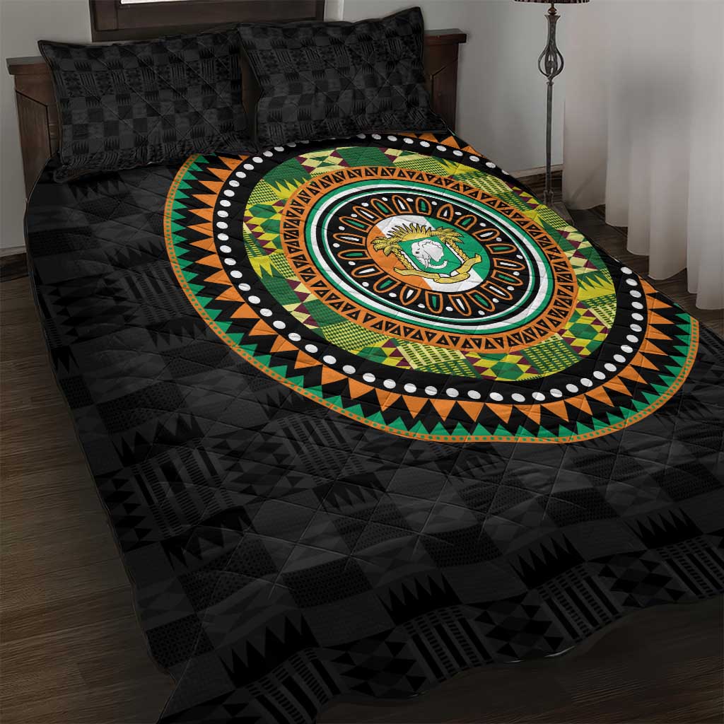 Ivory Coast African Tribal Pattern Quilt Bed Set Chest Arm Tattoo LT15