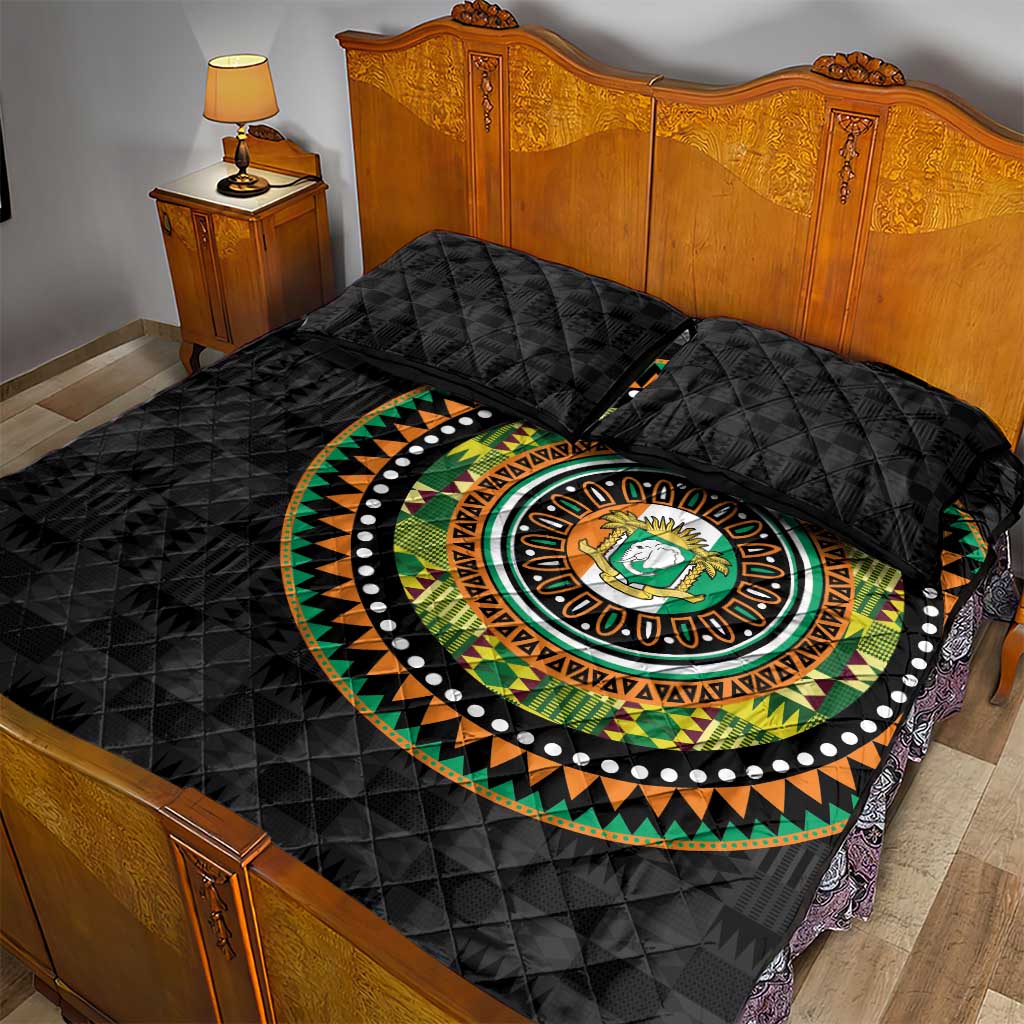 Ivory Coast African Tribal Pattern Quilt Bed Set Chest Arm Tattoo LT15