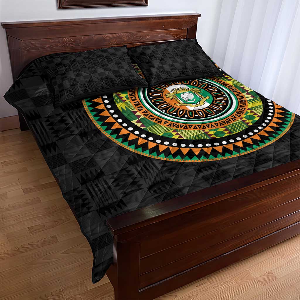Ivory Coast African Tribal Pattern Quilt Bed Set Chest Arm Tattoo LT15