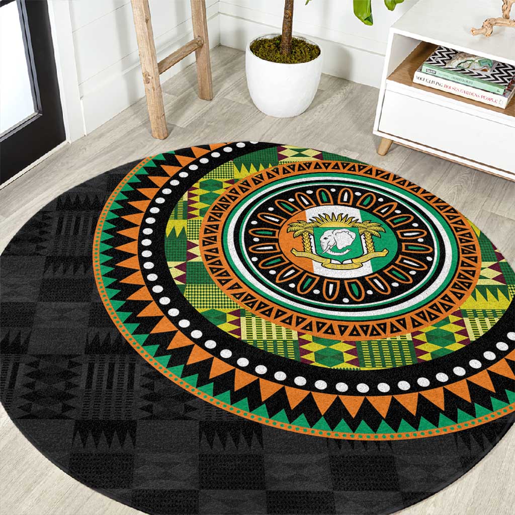 Ivory Coast African Tribal Pattern Round Carpet Chest Arm Tattoo LT15