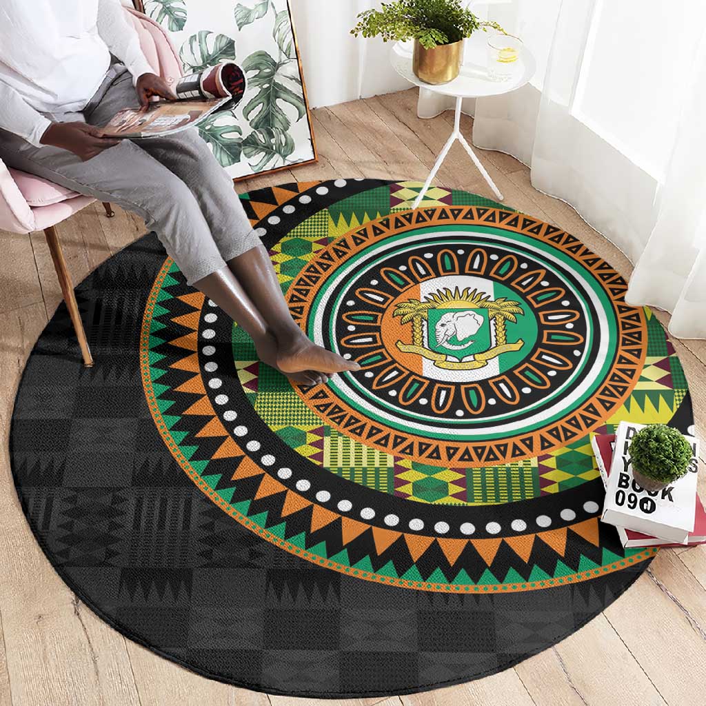 Ivory Coast African Tribal Pattern Round Carpet Chest Arm Tattoo LT15