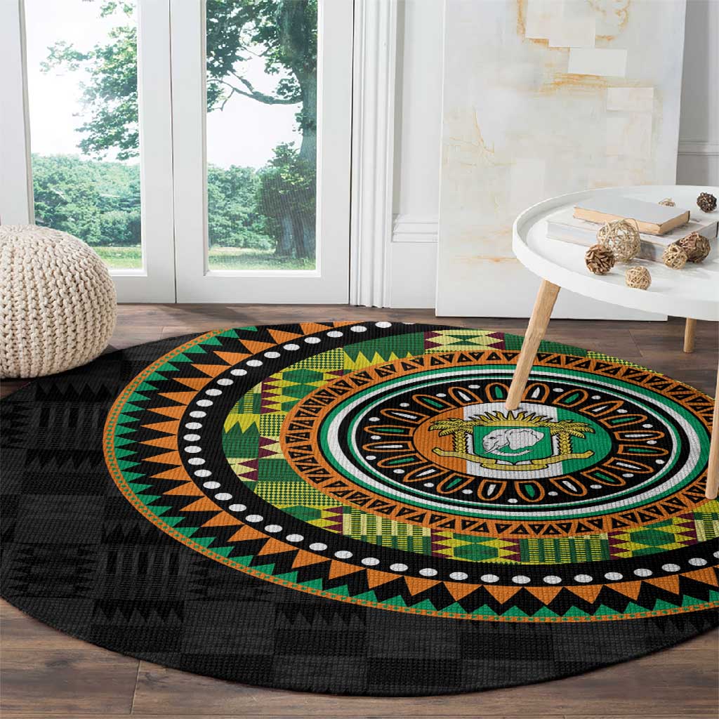 Ivory Coast African Tribal Pattern Round Carpet Chest Arm Tattoo LT15