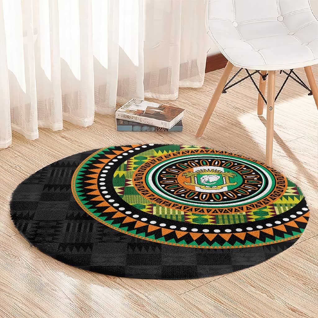 Ivory Coast African Tribal Pattern Round Carpet Chest Arm Tattoo LT15