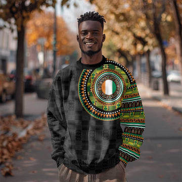 Ivory Coast African Tribal Pattern Sweatshirt Chest Arm Tattoo LT15