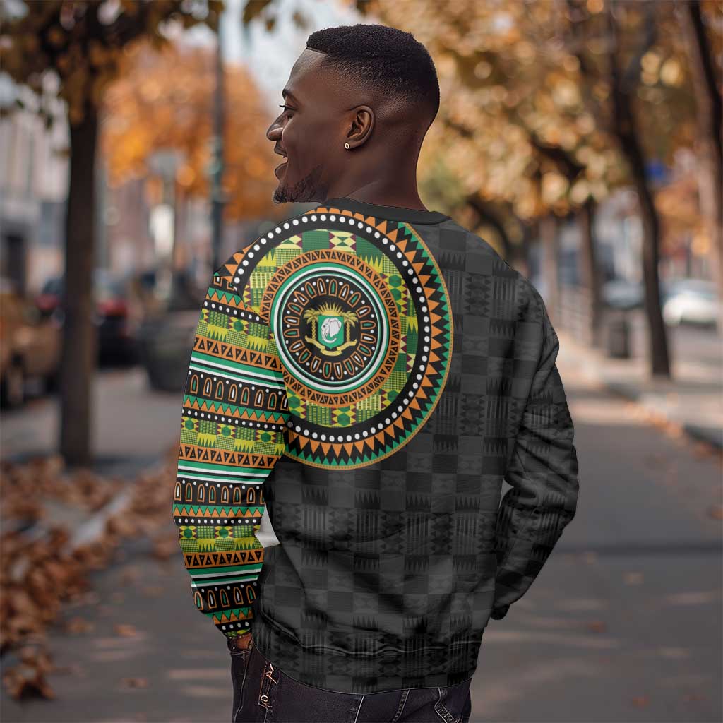 Ivory Coast African Tribal Pattern Sweatshirt Chest Arm Tattoo LT15