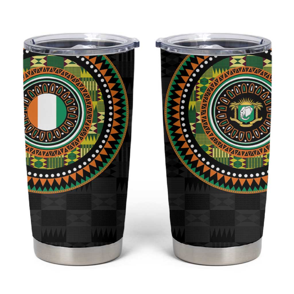 Ivory Coast African Tribal Pattern Tumbler Cup Chest Arm Tattoo LT15