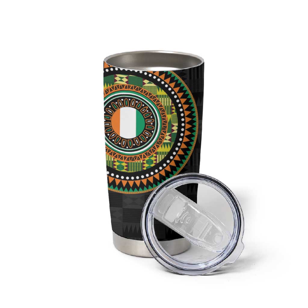 Ivory Coast African Tribal Pattern Tumbler Cup Chest Arm Tattoo LT15
