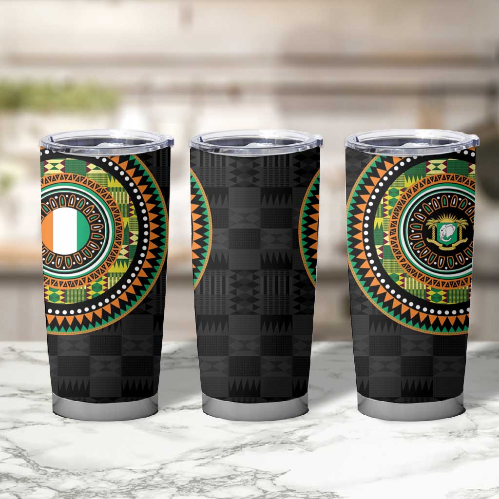 Ivory Coast African Tribal Pattern Tumbler Cup Chest Arm Tattoo LT15