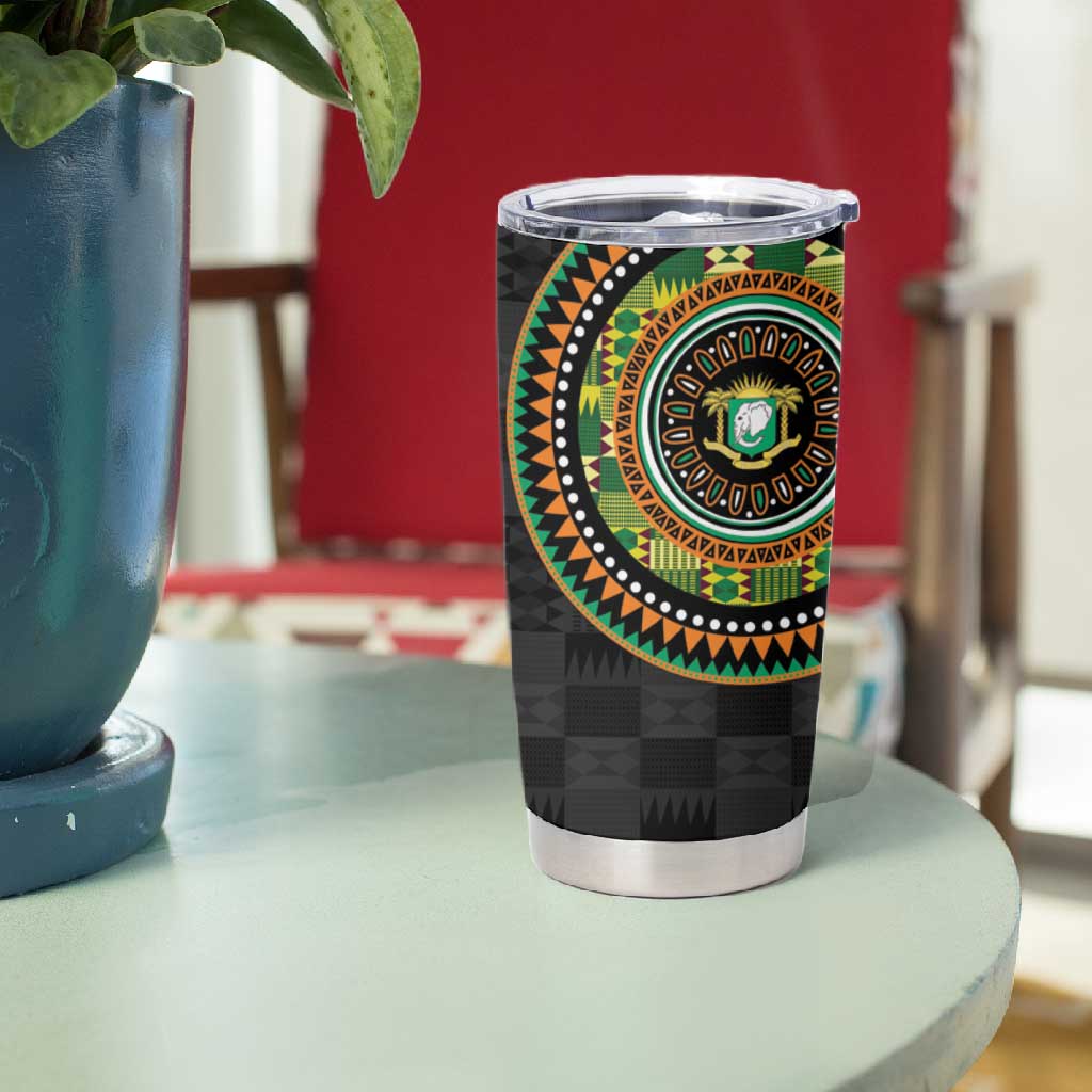 Ivory Coast African Tribal Pattern Tumbler Cup Chest Arm Tattoo LT15