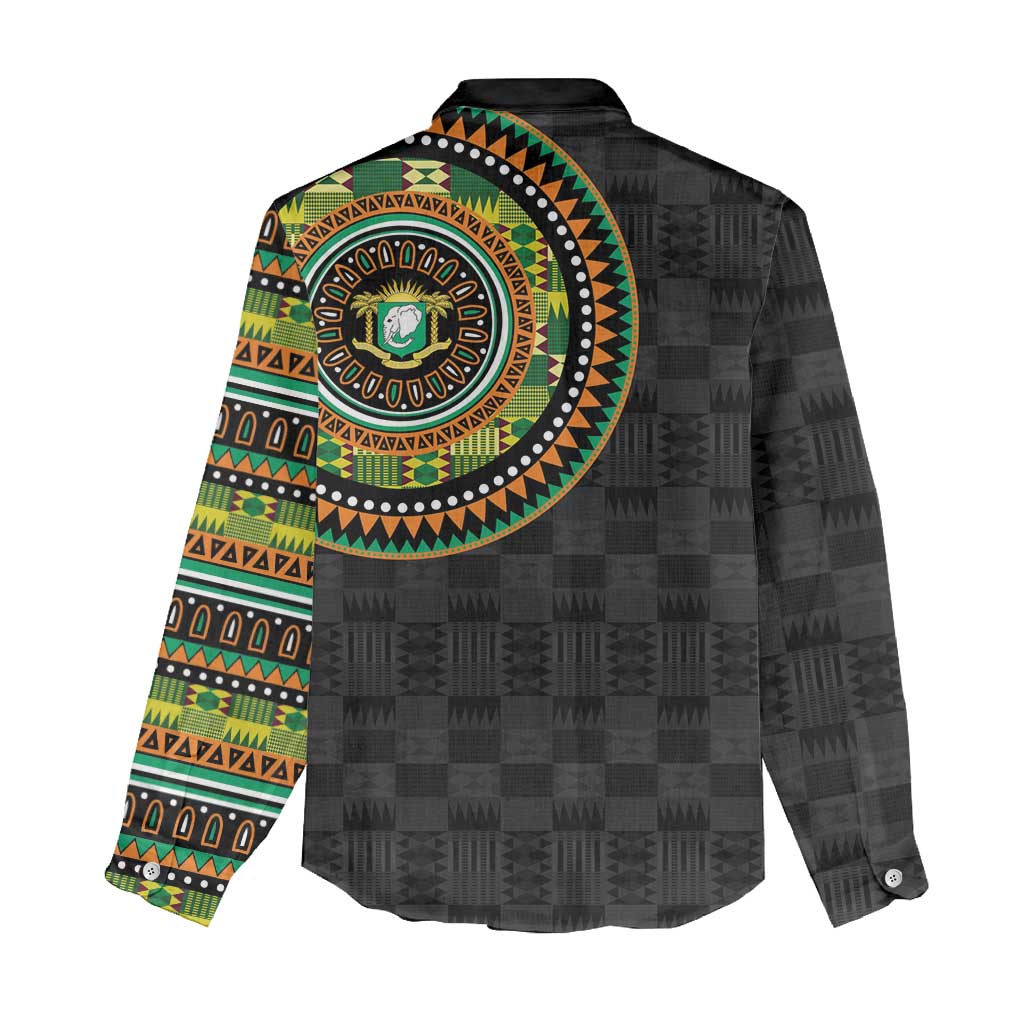 Ivory Coast African Tribal Pattern Women Casual Shirt Chest Arm Tattoo LT15