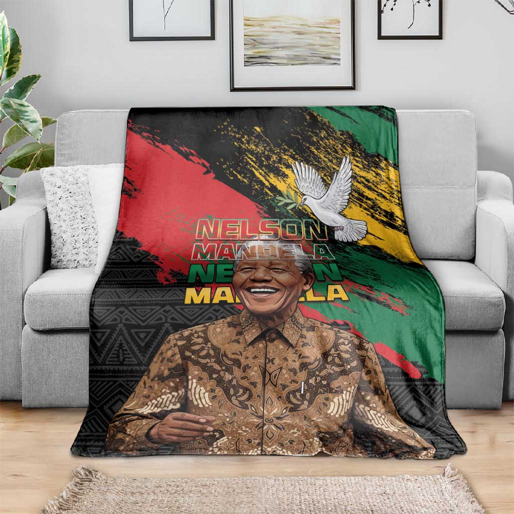 Nelson Mandela Day Blanket Pan African Flag LT15