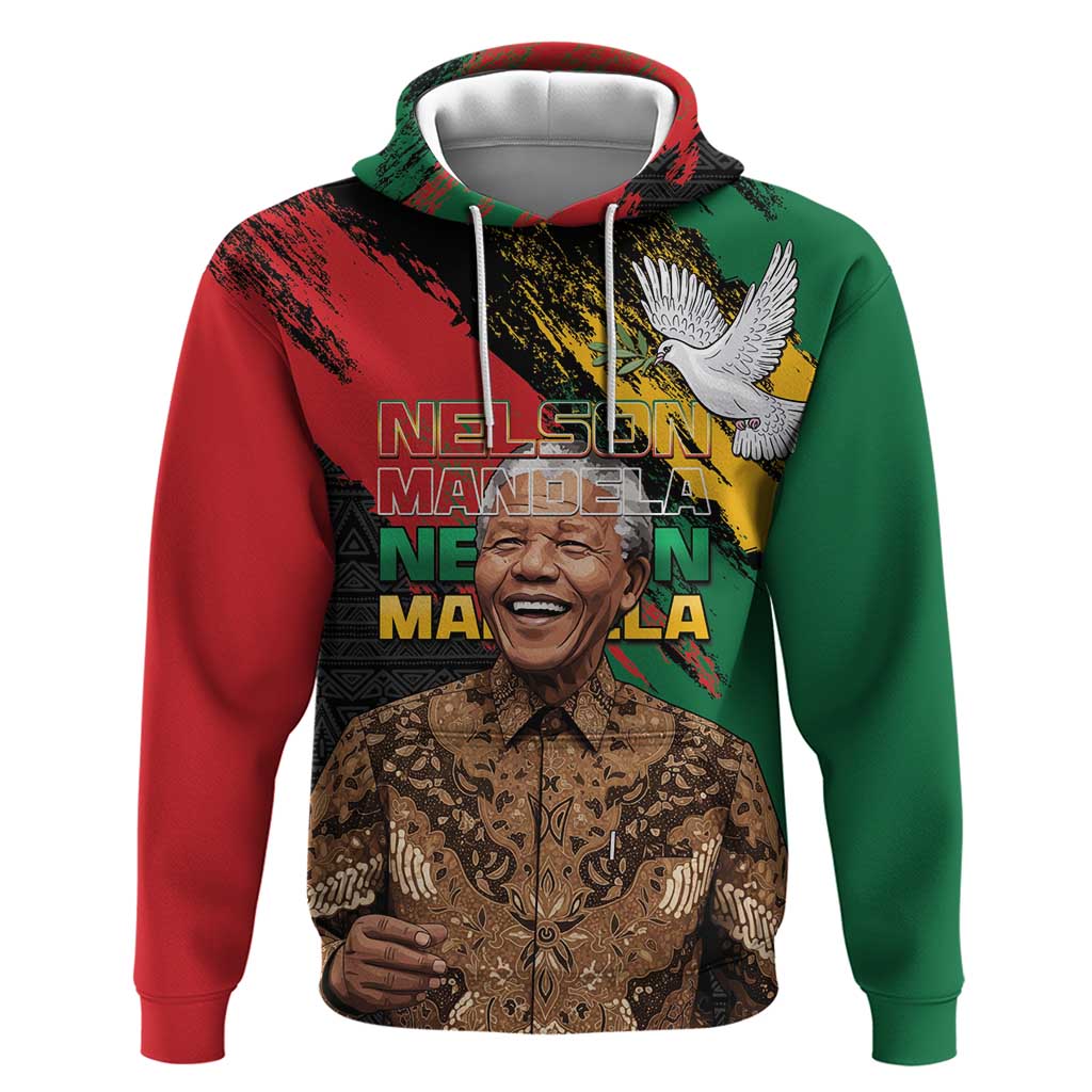 Nelson Mandela International Day Hoodie African Pattern Grunge Style LT15
