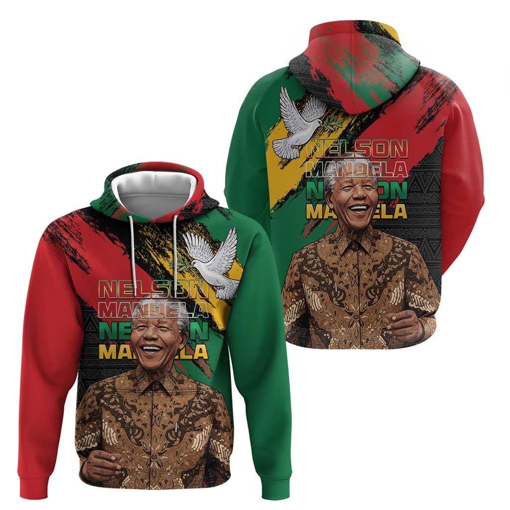 Nelson Mandela International Day Hoodie African Pattern Grunge Style LT15