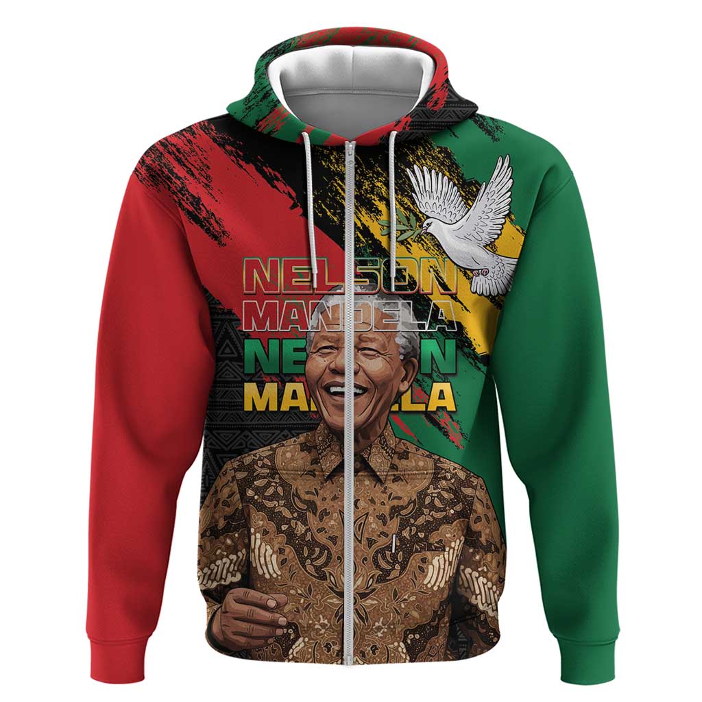 Nelson Mandela International Day Hoodie African Pattern Grunge Style LT15