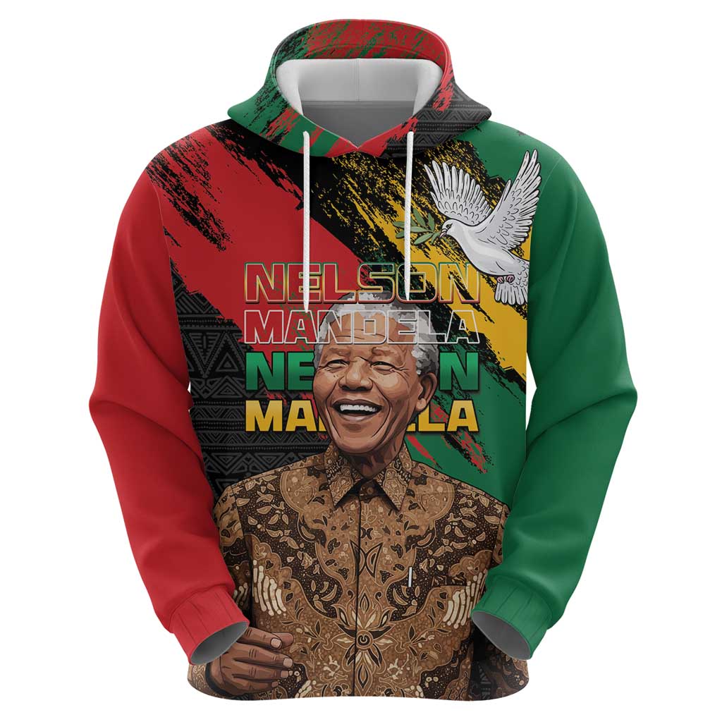 Nelson Mandela International Day Hoodie African Pattern Grunge Style LT15