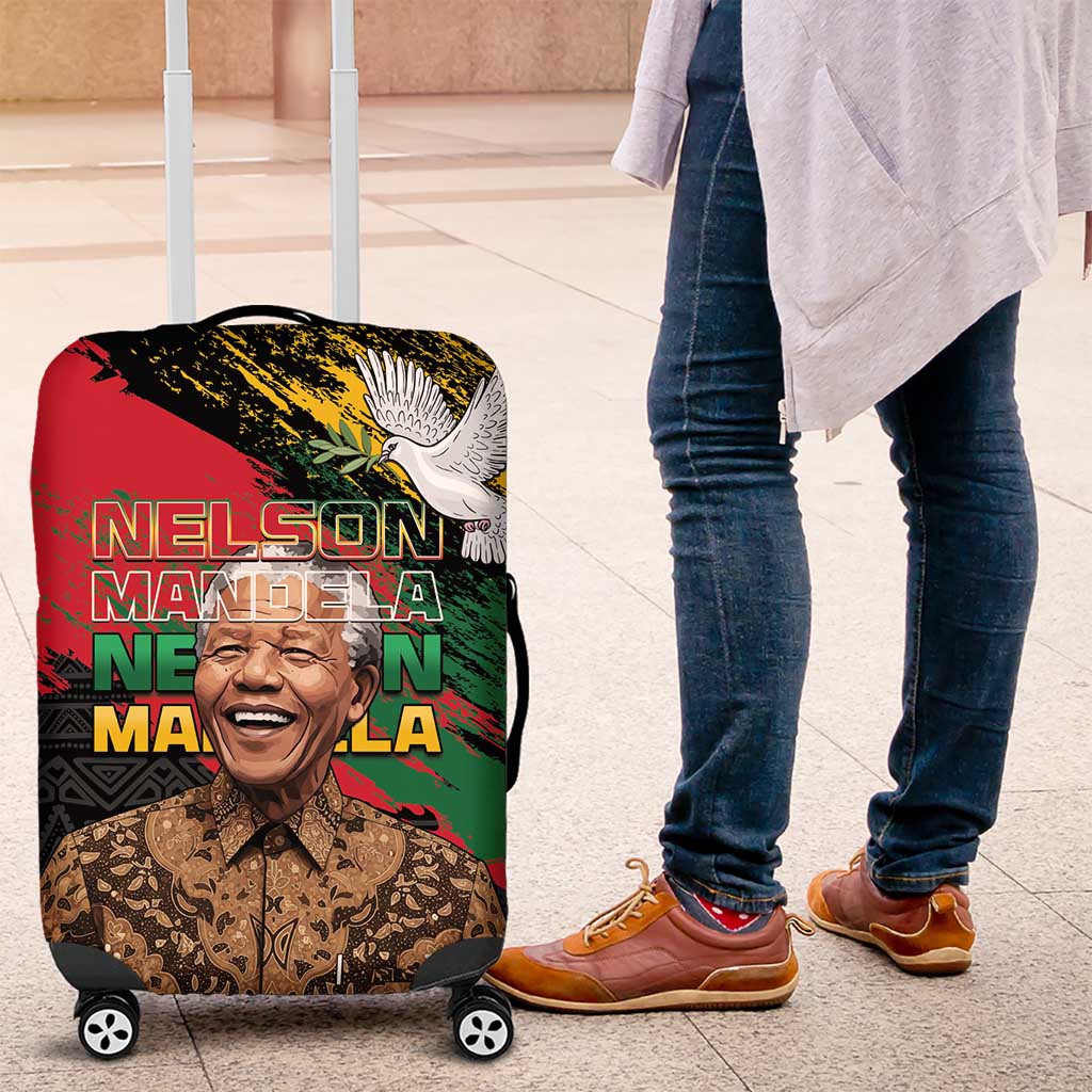 Nelson Mandela International Day Luggage Cover African Pattern Grunge Style LT15