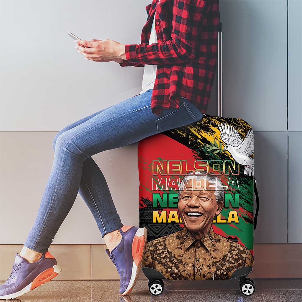 Nelson Mandela International Day Luggage Cover African Pattern Grunge Style LT15
