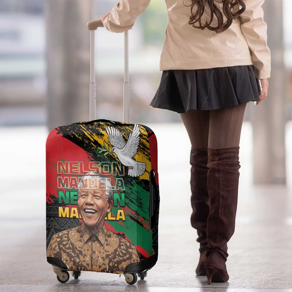 Nelson Mandela International Day Luggage Cover African Pattern Grunge Style LT15
