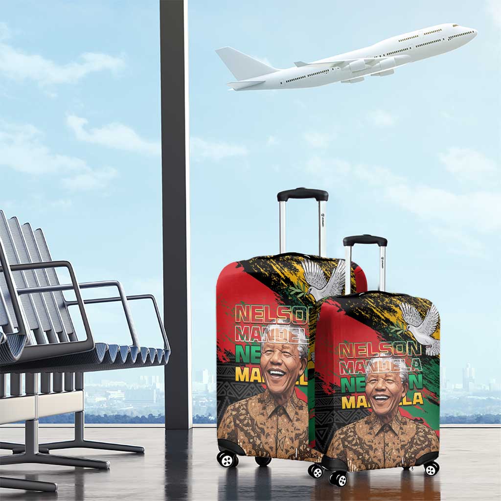 Nelson Mandela International Day Luggage Cover African Pattern Grunge Style LT15