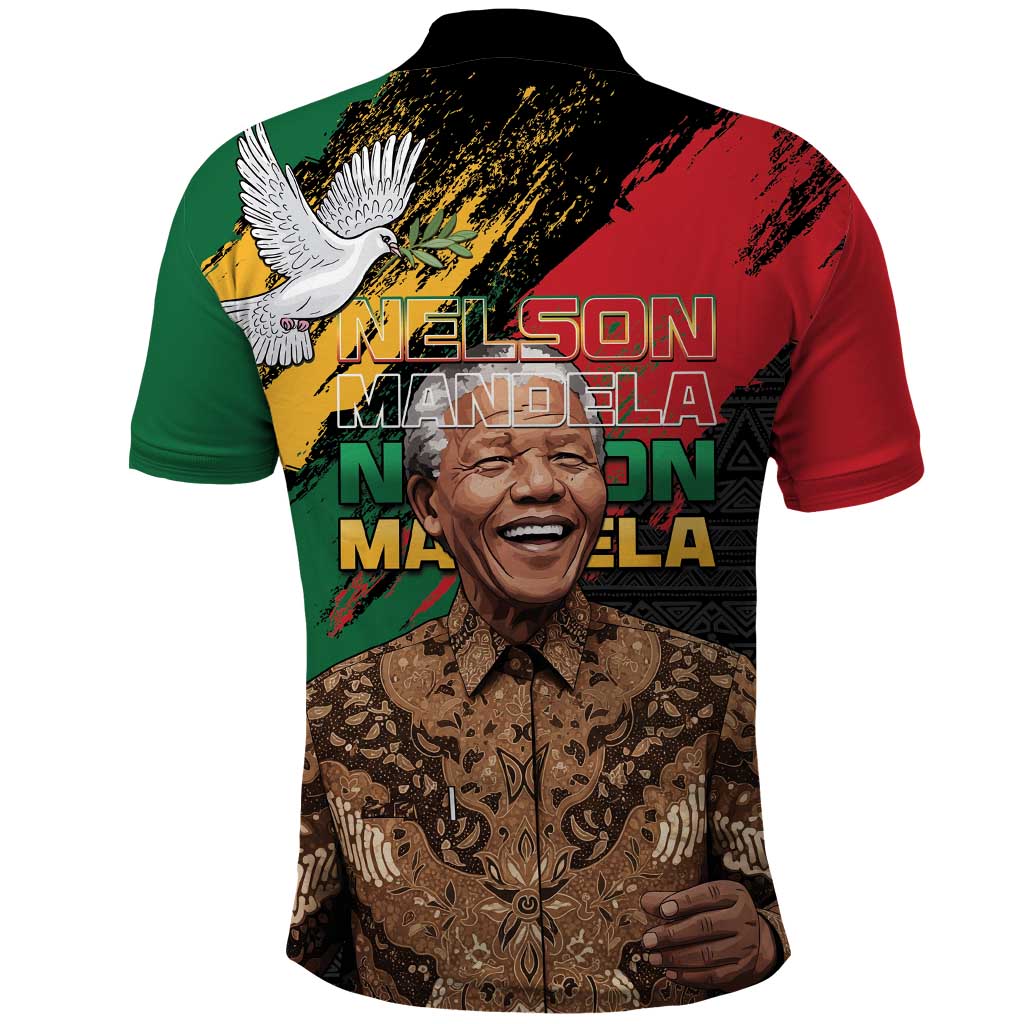 Nelson Mandela International Day Polo Shirt African Pattern Grunge Style LT15