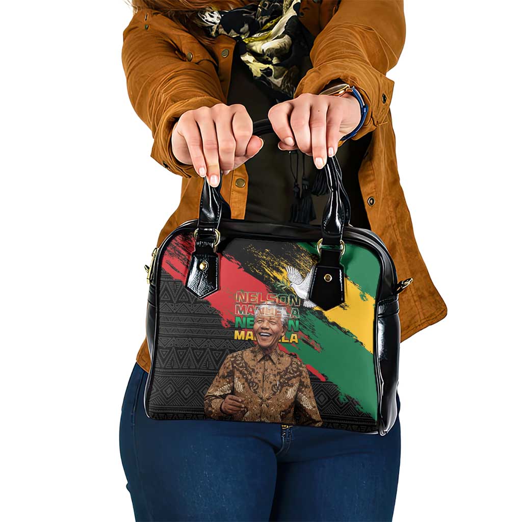 Nelson Mandela International Day Shoulder Handbag African Pattern Grunge Style LT15
