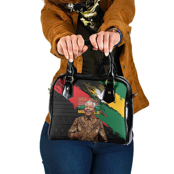Nelson Mandela International Day Shoulder Handbag African Pattern Grunge Style LT15