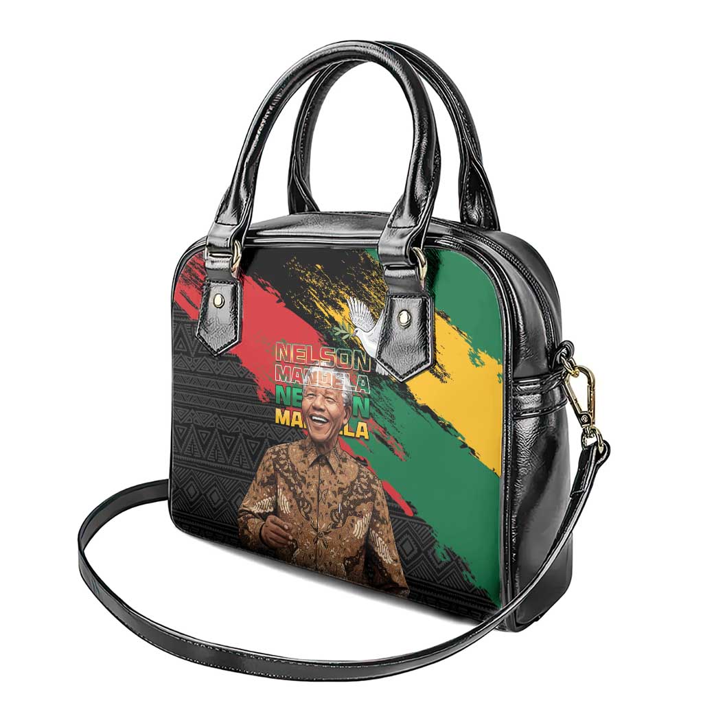 Nelson Mandela International Day Shoulder Handbag African Pattern Grunge Style LT15