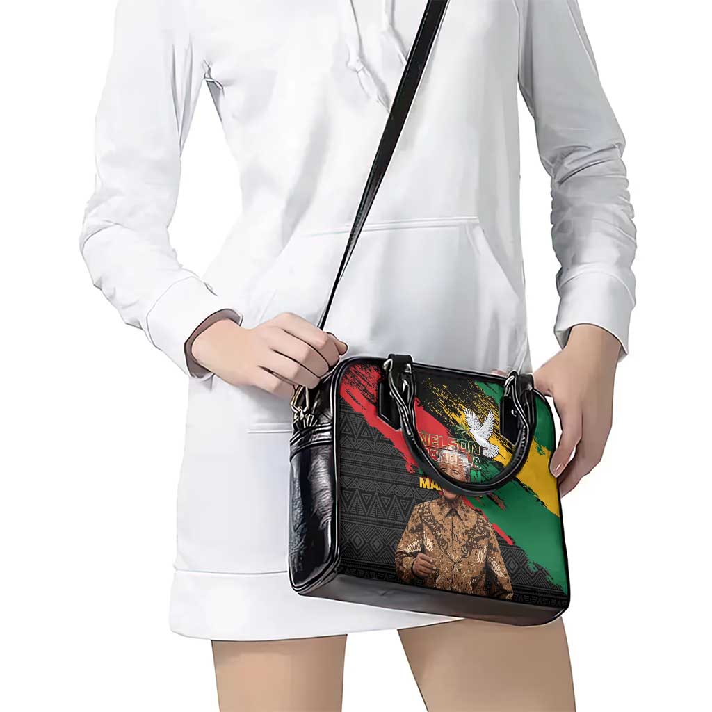 Nelson Mandela International Day Shoulder Handbag African Pattern Grunge Style LT15