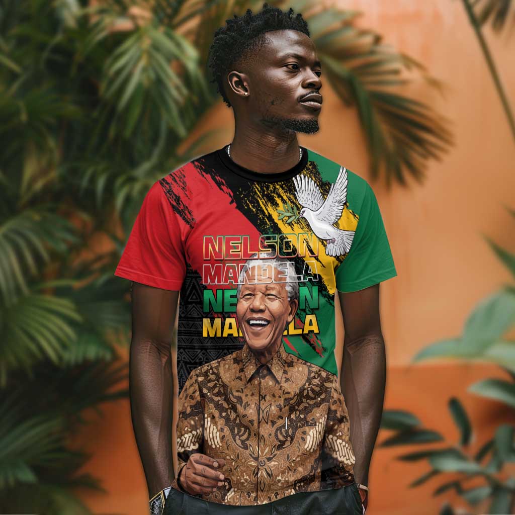 Nelson Mandela Day T shirt Pan African Flag LT15